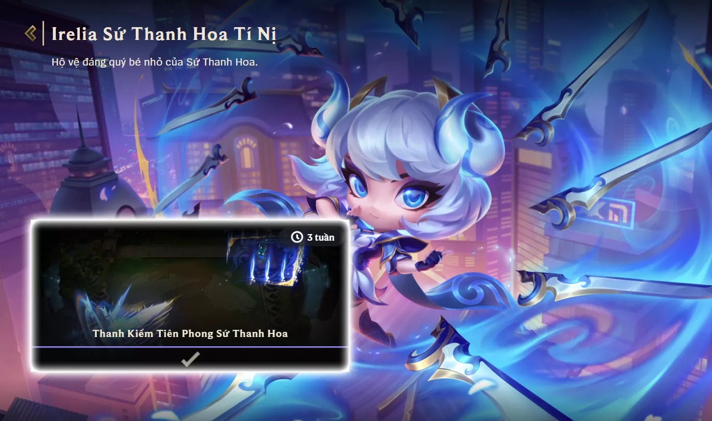 ACC TFT: Irelia sứ thanh hoa tí nị + Chưởng, trắng thông tin, unrank lv1